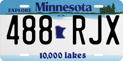 MN license plate 488RJX