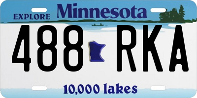 MN license plate 488RKA