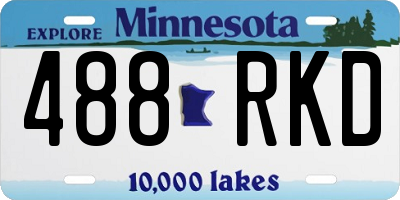 MN license plate 488RKD