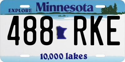 MN license plate 488RKE