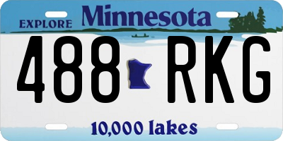 MN license plate 488RKG