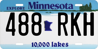 MN license plate 488RKH