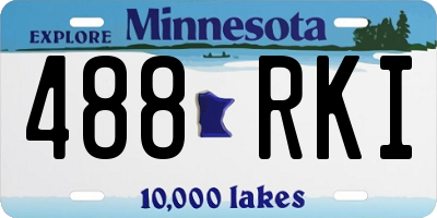 MN license plate 488RKI