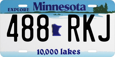 MN license plate 488RKJ