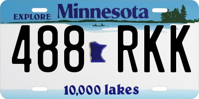 MN license plate 488RKK