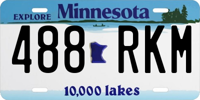 MN license plate 488RKM