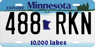 MN license plate 488RKN