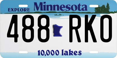 MN license plate 488RKO