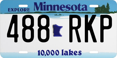 MN license plate 488RKP
