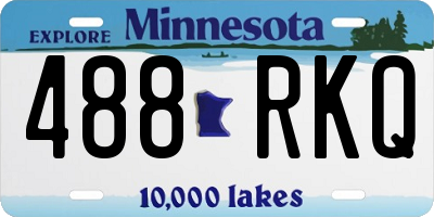 MN license plate 488RKQ