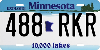 MN license plate 488RKR
