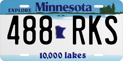 MN license plate 488RKS