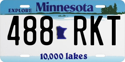 MN license plate 488RKT