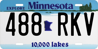MN license plate 488RKV