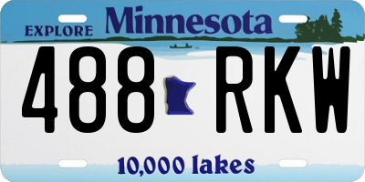 MN license plate 488RKW
