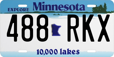 MN license plate 488RKX