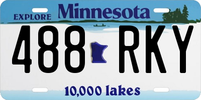 MN license plate 488RKY