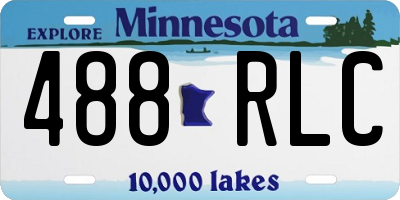 MN license plate 488RLC