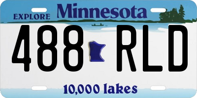 MN license plate 488RLD