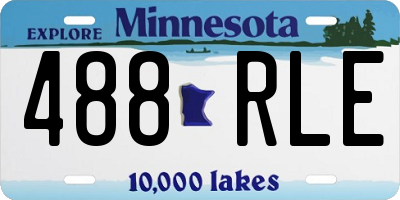 MN license plate 488RLE