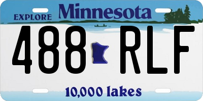 MN license plate 488RLF