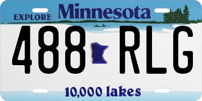 MN license plate 488RLG