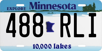 MN license plate 488RLI
