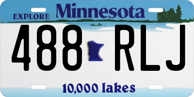 MN license plate 488RLJ