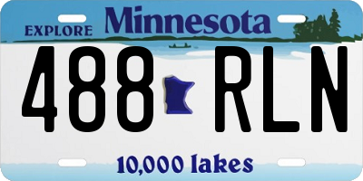 MN license plate 488RLN