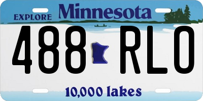 MN license plate 488RLO
