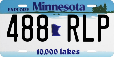 MN license plate 488RLP