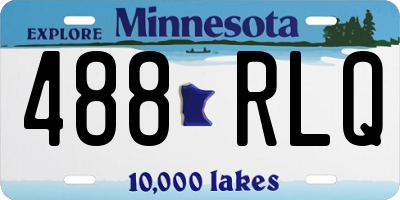 MN license plate 488RLQ