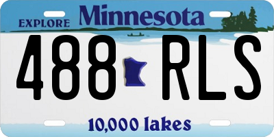 MN license plate 488RLS