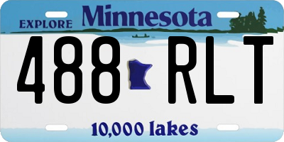 MN license plate 488RLT
