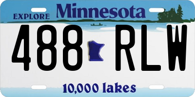 MN license plate 488RLW