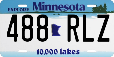 MN license plate 488RLZ