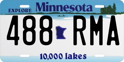MN license plate 488RMA