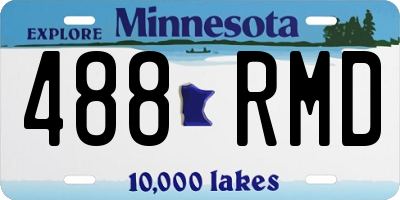 MN license plate 488RMD