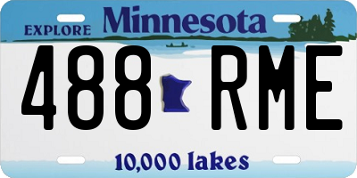 MN license plate 488RME