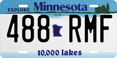 MN license plate 488RMF