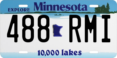 MN license plate 488RMI