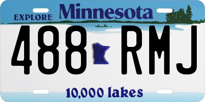 MN license plate 488RMJ