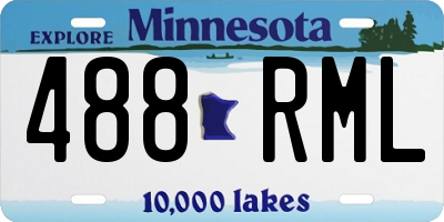 MN license plate 488RML
