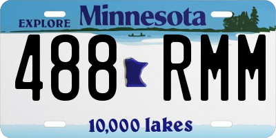 MN license plate 488RMM