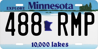 MN license plate 488RMP