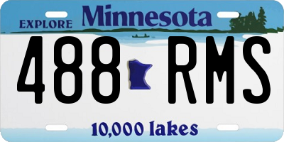 MN license plate 488RMS