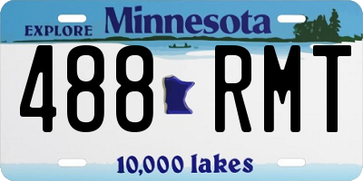 MN license plate 488RMT