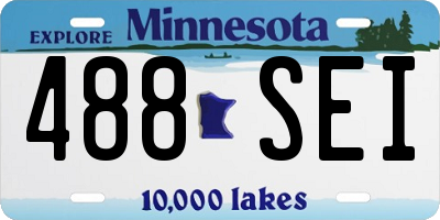 MN license plate 488SEI