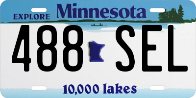 MN license plate 488SEL