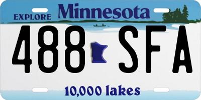 MN license plate 488SFA